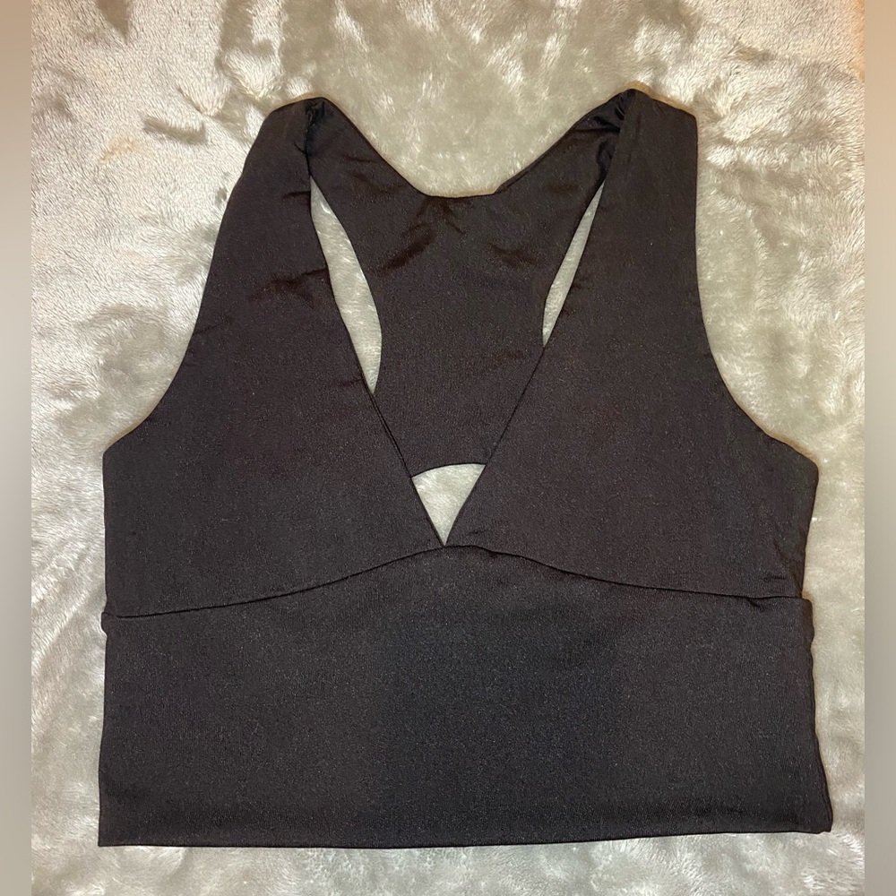 AEPEBO Sexy Crop Tops for
Women Deep V Neck Back
Cutout XSmall, Black